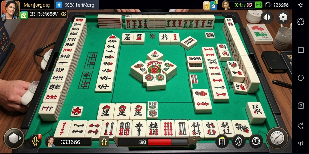 Tampilan screenshot utama 333666 yang menunjukkan gameplay Mahjong yang mendebarkan.