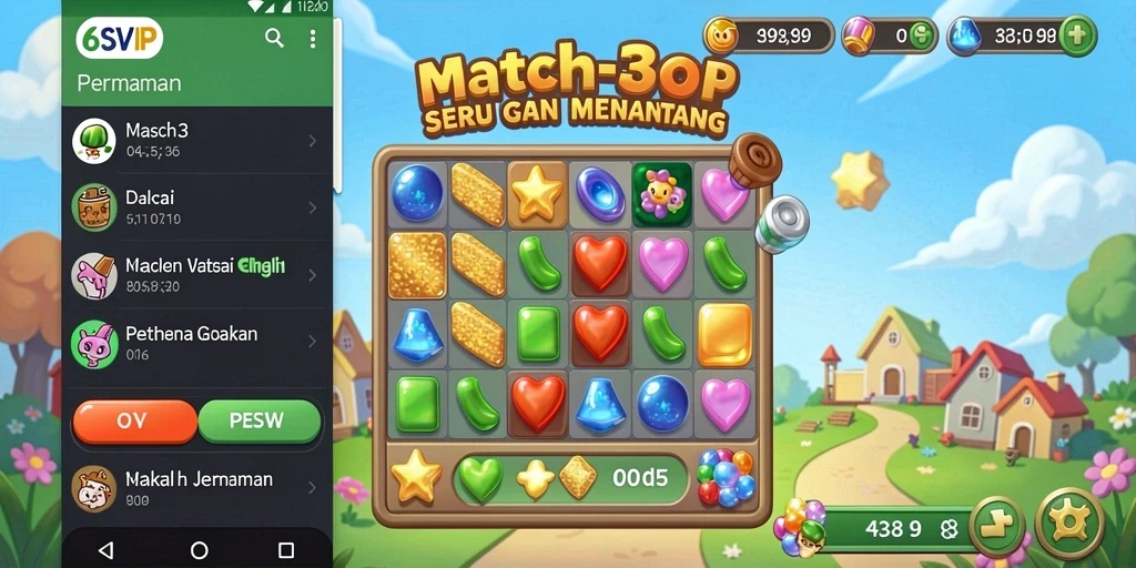 Tampilan gameplay seru di 6SVIP dengan kolase buah warna-warni.