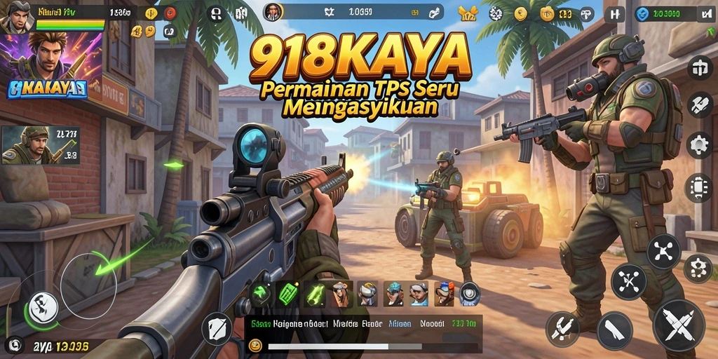 Tampilan gameplay seru dari 918KAYA menunjukkan aksi pertarungan di lapangan.