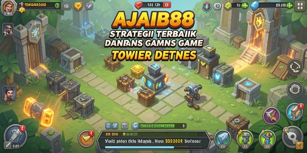 Screenshot gameplay AJAIB88 menampilkan pertahanan yang strategis dan aksi seru.