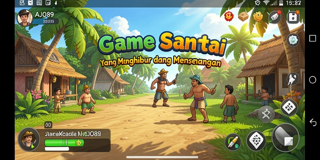 Tampilan gameplay AJO89 yang menyenangkan dan penuh warna.