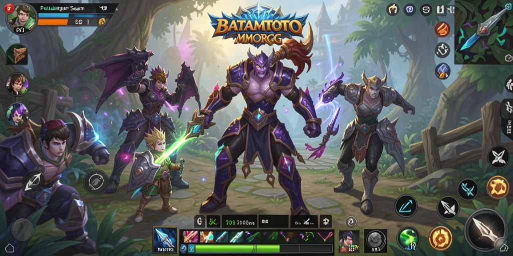 Tampilan screenshot utama BATAMTOTO yang menunjukkan aksi seru di dunia MMORPG.