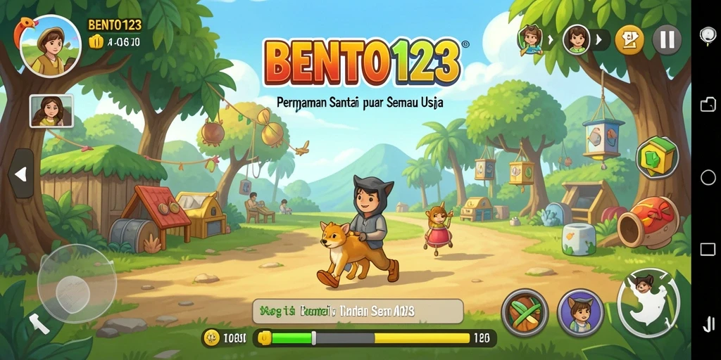 Screenshot utama BENTO123 menampilkan gameplay yang santai dan menghibur.
