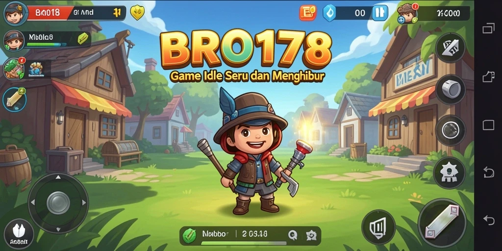 Screenshot utama BRO178 menampilkan gameplay Idle yang menarik.