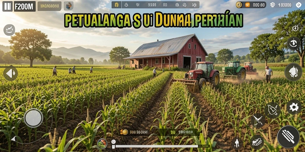 Gameplay seru dengan berbagai aktivitas pertanian.