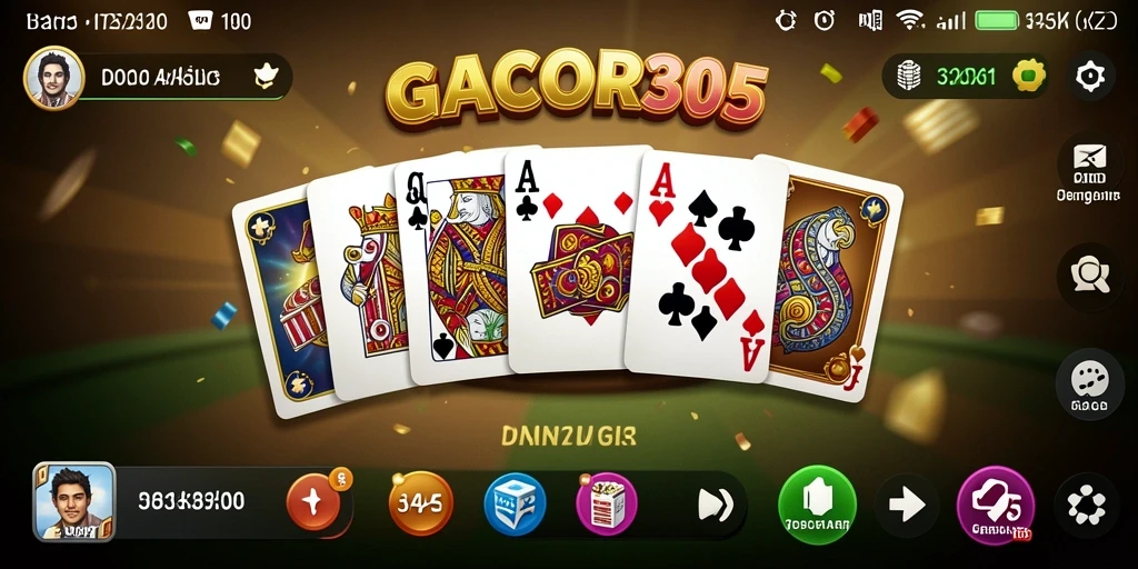 Tampilan gameplay menarik dari GACOR305 yang menggambarkan permainan Domino.