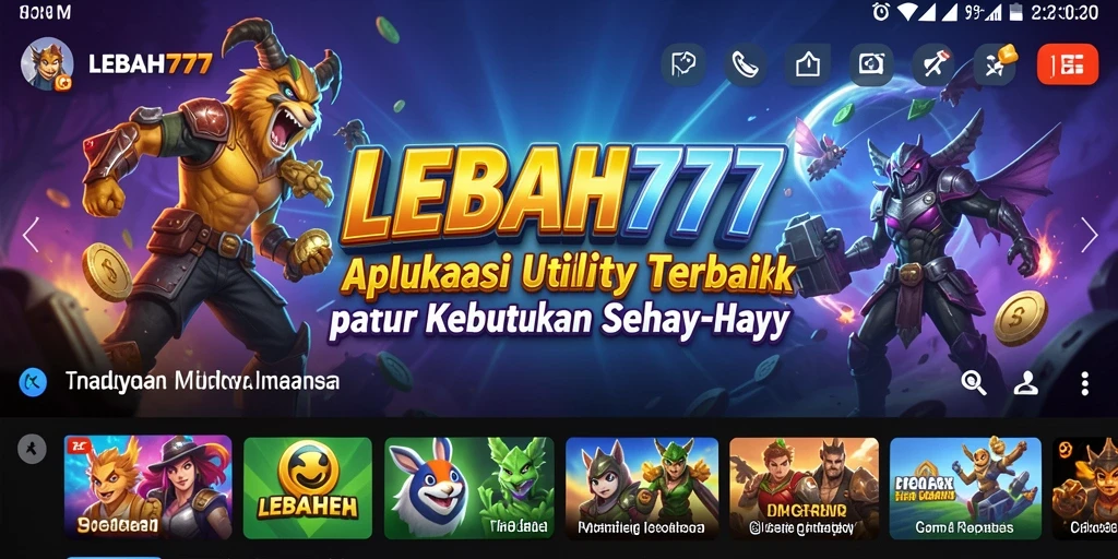 Tampilan antarmuka utama aplikasi LEBAH777 dengan fitur manajemen tugas.