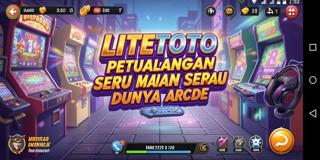 Tampilan menarik dari gameplay arcade LITETOTO yang penuh warna.