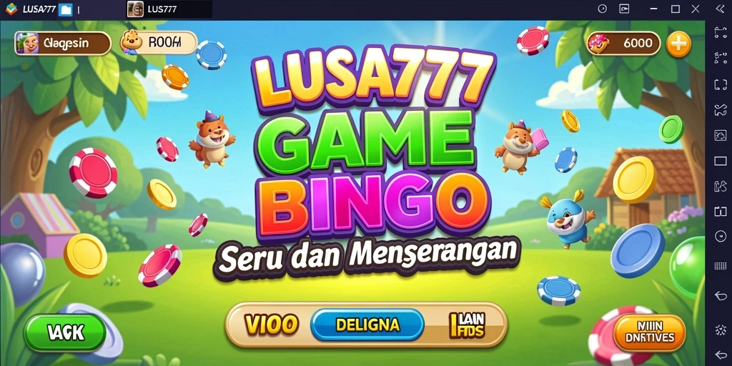 Screenshot utama LUSA777 menampilkan gameplay Bingo yang seru.