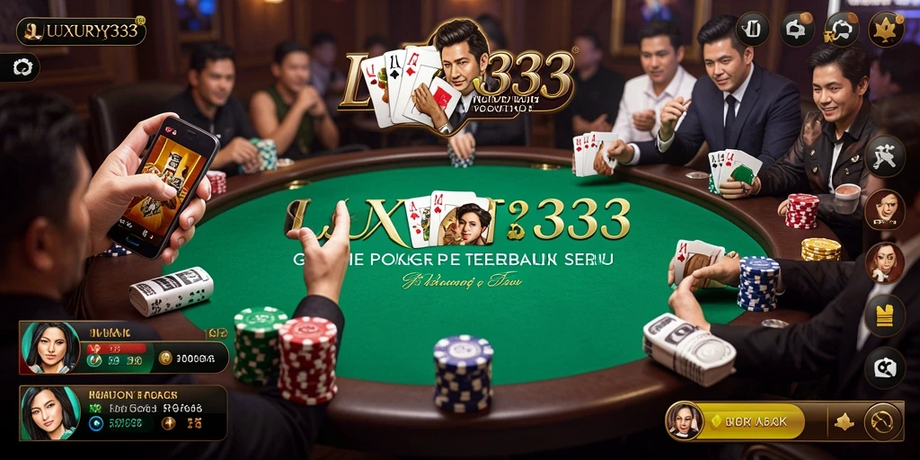 Screenshot LUXURY333 menampilkan momen seru bermain Poker.
