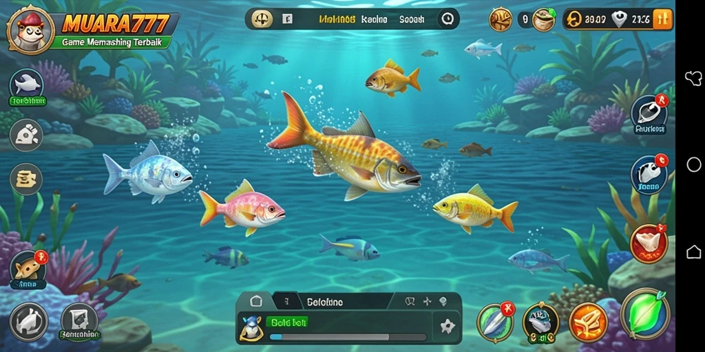 Screenshot utama MUARA777 menampilkan pengalaman seru memancing ikan.