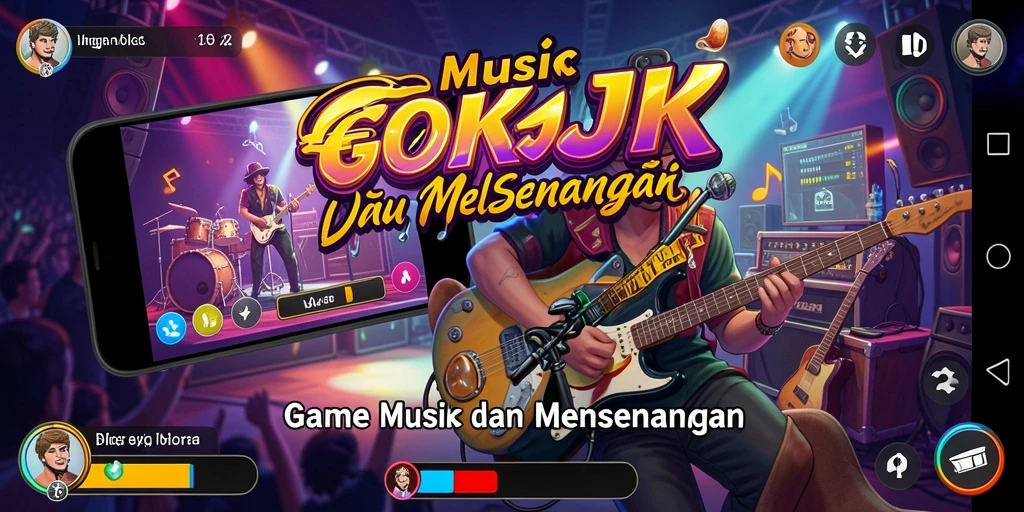 Tampilan menarik dari gameplay musik OKJK yang seru.
