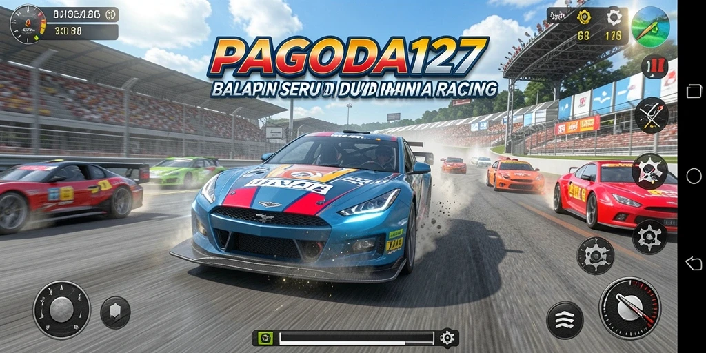Tampilan gameplay seru dari PAGODA127 yang penuh aksi balapan.