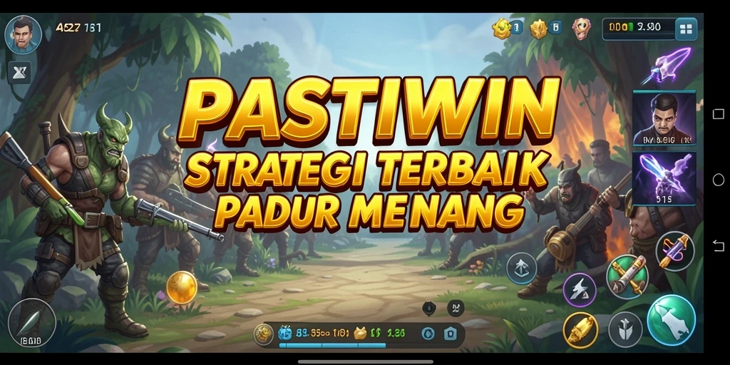 Screenshot gameplay PASTIWIN menampilkan pertarungan strategi yang intens.