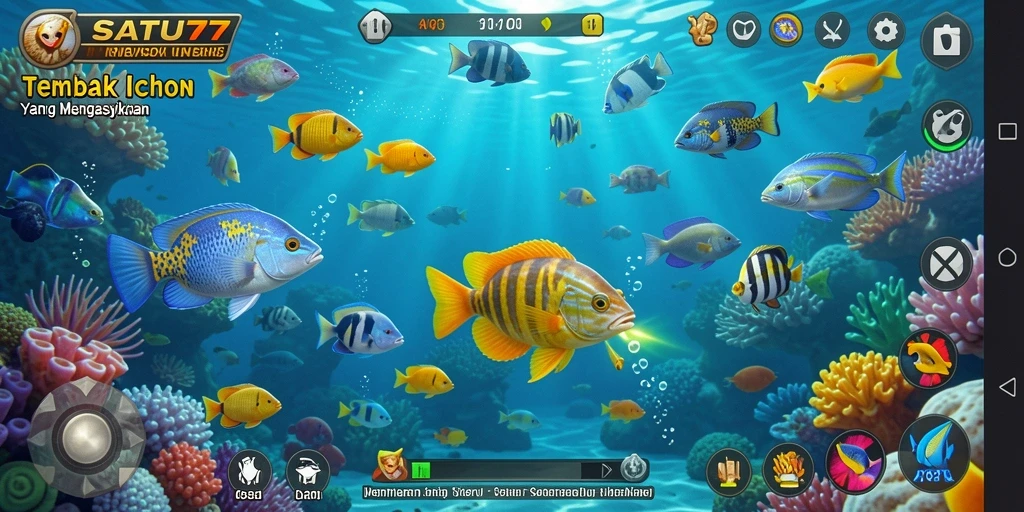 Tampilan gameplay SATU77 yang mendebarkan dalam Tembak Ikan.