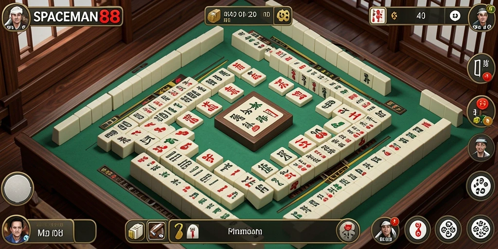 Tampilan gameplay SPACEMAN88 yang menarik saat bermain Mahjong.