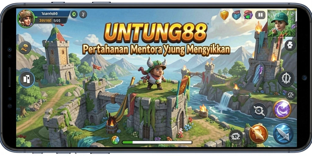 Tangkapan layar gameplay UNTUNG88 menampilkan menara dan musuh dengan jelas.