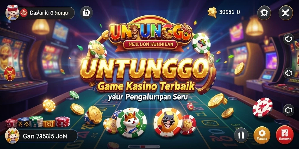 Tangkapan layar gameplay UNTUNGGO menampilkan suasana Kasino yang mendebarkan.