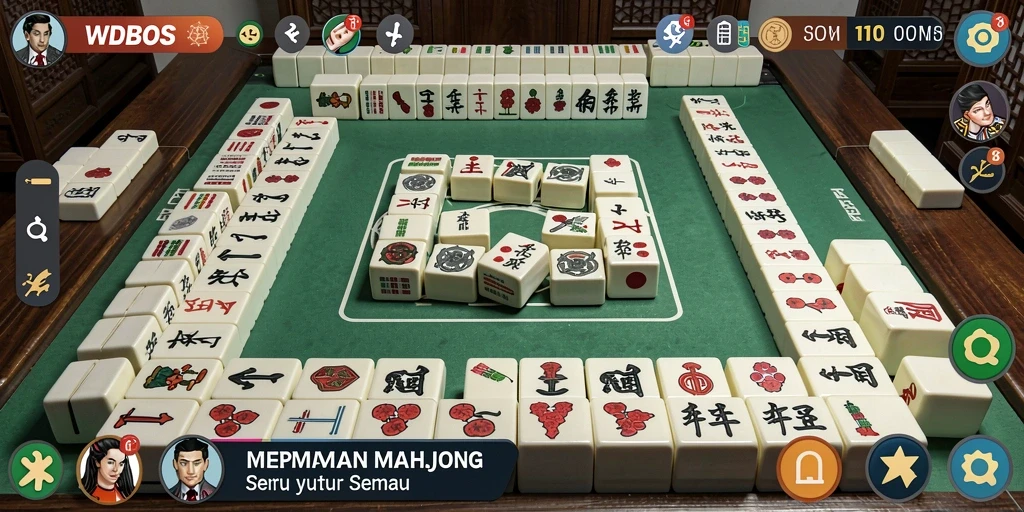Tampilan gameplay WDBOS yang menarik dalam permainan Mahjong.