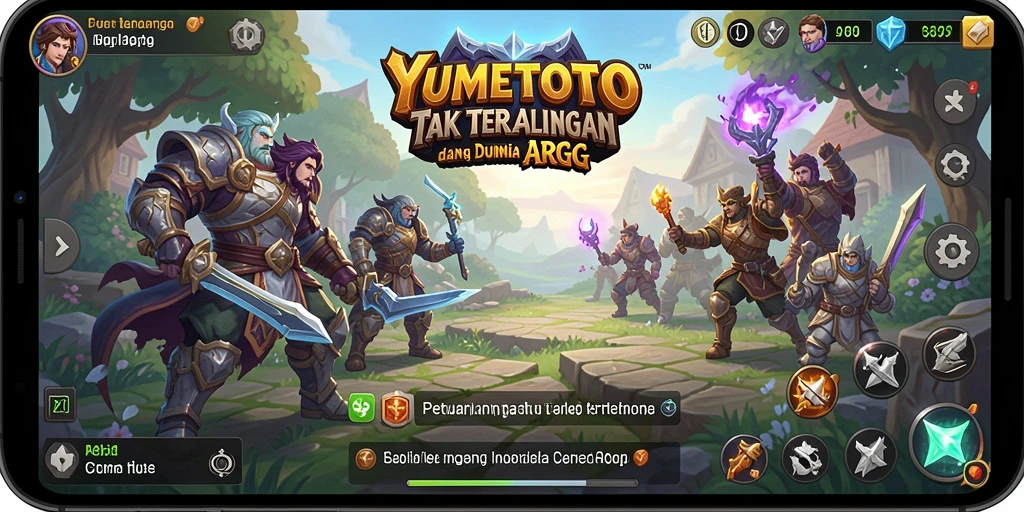 Screenshot gameplay YUMETOTO menampilkan aksi seru petualangan ARPG.